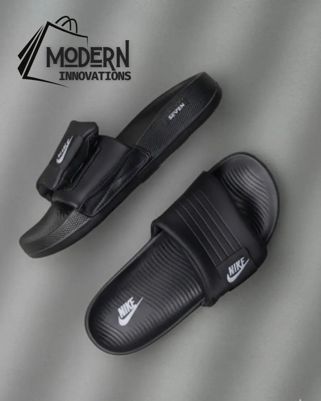 Nike Offcourt Adjust Sliders | Adjustable & Anti-Slip | 8mm Foam | Super Soft Comfort Slippers-Black ModernInnovations