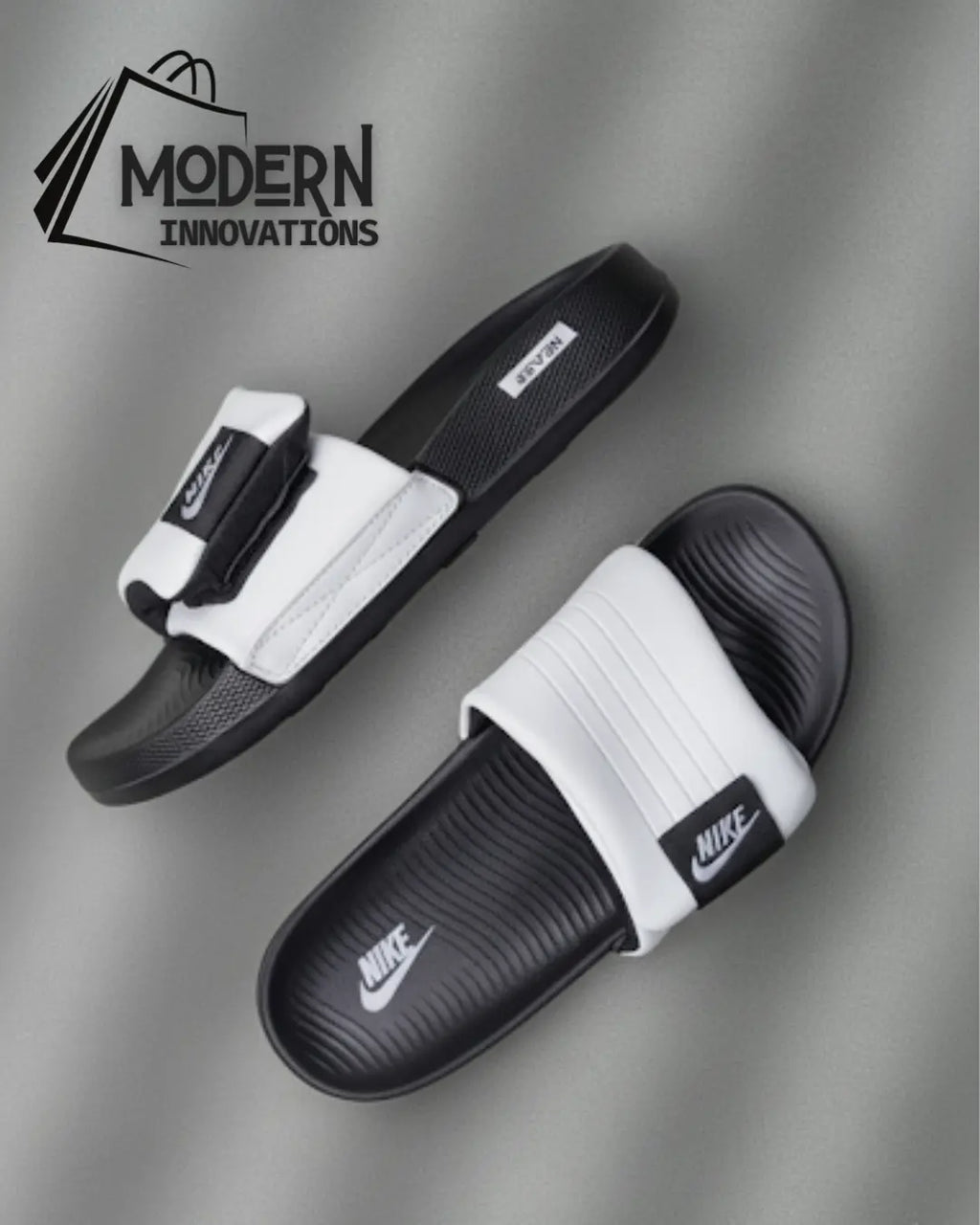 Nike Offcourt Adjust Sliders | Adjustable & Anti-Slip | 8mm Foam | Super Soft Comfort Slippers-White ModernInnovations