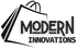 Logo of 'Modern Innovations' with a stylized shopping bag on a white background